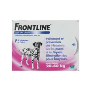 FRONTLINE CHIEN L (20-40) traitement puces tiques et poux