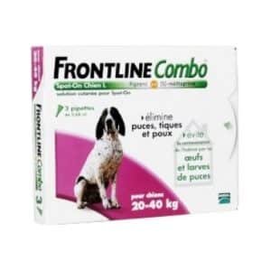 FRONTLINE COMBO CHIEN L (20-40) lutte contre puces tiques et poux