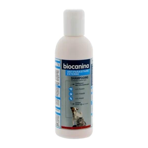 Biocanina Shampoing Tétraméthrine : Protection longue durée contre les parasites