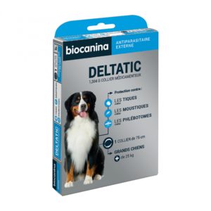 Biocanina Deltatic Collier Antiparasitaire pour Grands Chiens - Protection Longue Durée