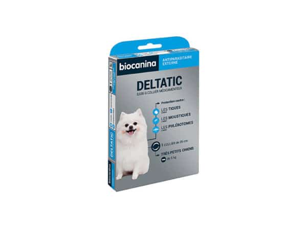 Biocanina Deltatic Collier antiparasitaire pour Très Petits Chiens - 1 Collier