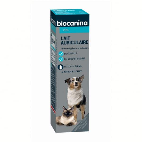 Le Lait Auriculaire Biocanina est formulé avec soin pour offrir des avantages essentiels pour l'hygiène auditive de vos précieux animaux de compagnie. Sa composition spéciale comprend des ingrédients clés qui garantissent une efficacité optimale : Acide Borique (2,0 g) : Cet ingrédient possède des propriétés antiseptiques puissantes qui aident à prévenir les infections dans le conduit auditif. Glycérine (15,0 g) : La glycérine est utilisée pour ses propriétés adoucissantes et émollientes, ce qui peut aider à apaiser et à protéger la peau délicate de l'oreille. Huile Essentielle d'Eucalyptus (0,5 ml) : L'eucalyptus apporte une action antiseptique supplémentaire tout en offrant un parfum frais. Excipient Tensioactif Céruménolytique q.s.p. (quantité suffisante pour 100 ml) : Cet excipient contient des tensioactifs qui agissent comme des agents céruménolytiques, aidant ainsi à dissoudre les dépôts de cérumen dans le conduit auditif. En utilisant le Lait Auriculaire Biocanina selon les instructions, vous contribuez au maintien de la propreté, à la prévention des odeurs désagréables et à la préparation efficace pour tout traitement auditif nécessaire.