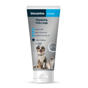 Shampoing Poils Longs Biocanina | Pour Chiens et Chats à Poils Longs | Douceur et Éclat