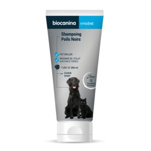 Shampoing Poils Noirs Biocanina pour Chiens et Chats - Ravivez la Brillance