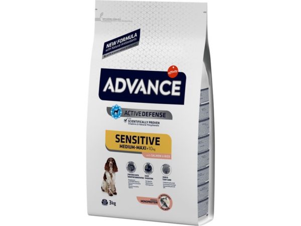 Croquettes Advance Sensitive Adult Saumon, Riz pour Chien