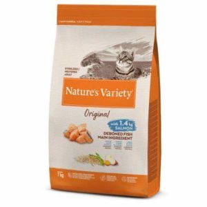 Croquettes Nature's Variety Original Sterilised saumon pour chat