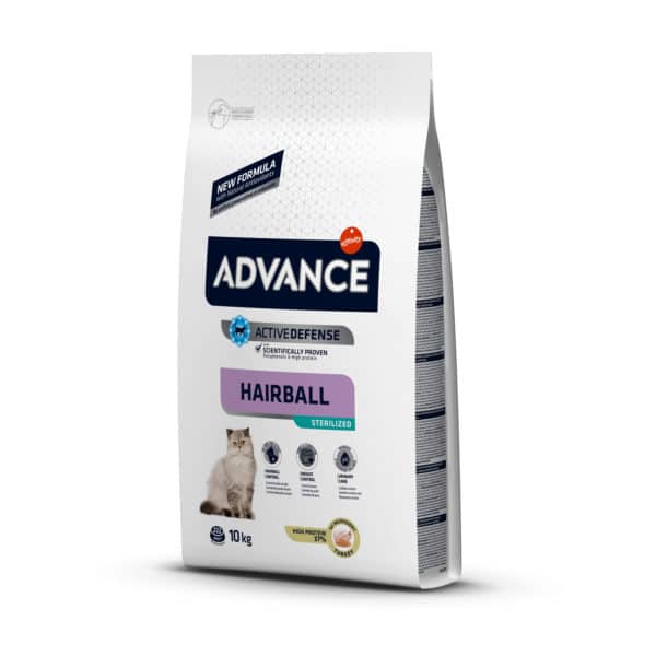 Croquettes Advance Sterilized Hairball pour chat