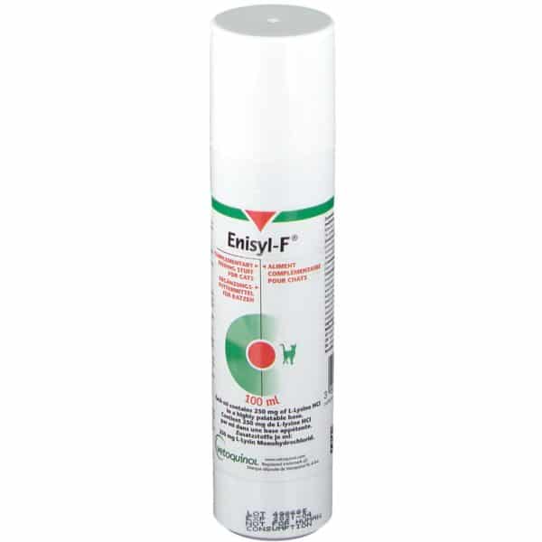 ENISYL F 100 ML pour la gestion de l'Herpès virus félin de type 1 chez les chats - Vetoquinol