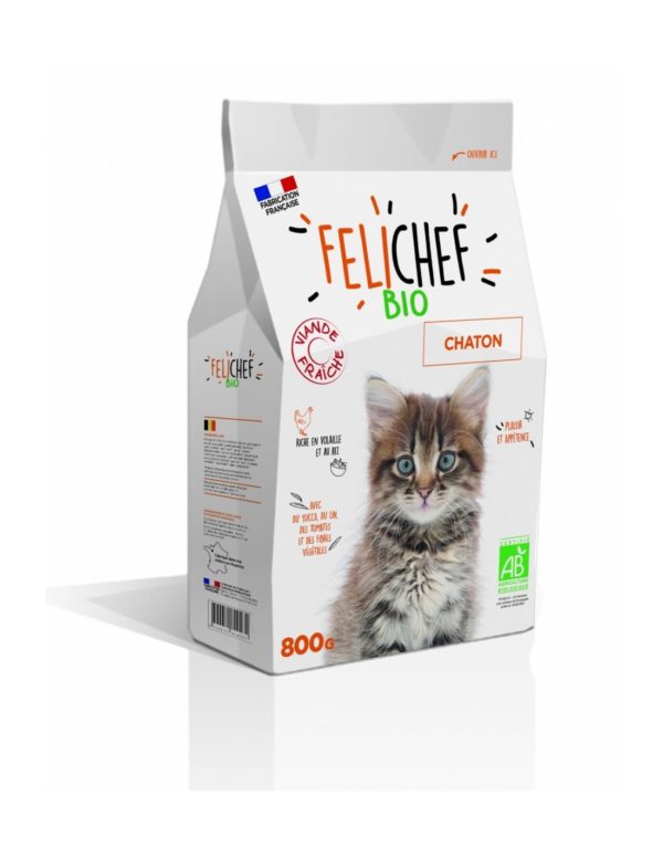 FELICHEF BIO Croquettes pour Chaton - Une Alimentation Saine et Bio pour une Croissance Épanouie