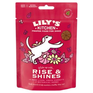 LILY'S KITCHEN RISE & SHINES BISCUITS AU FOIE DE BOEUF pour chien - Sachet de 80g