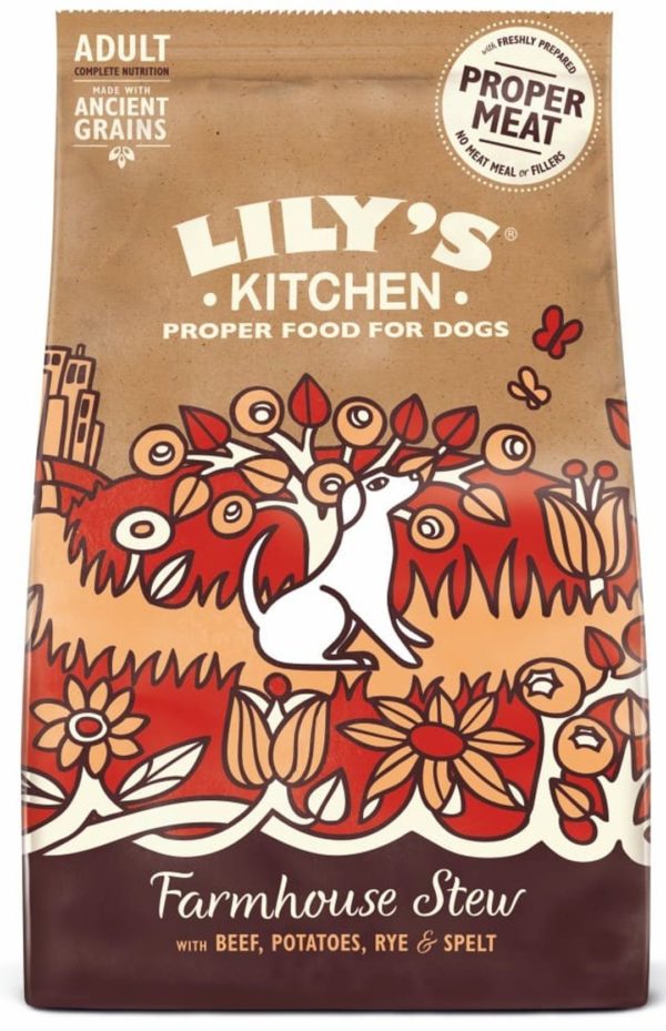 Croquettes Lily's Kitchen Chien Adulte Bœuf et Céréales pour chien