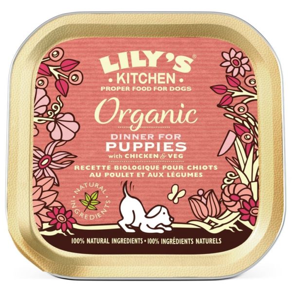 Pâtée Bio pour Chiot Lily's Kitchen au Poulet : Une Délicieuse Alimentation Complète et Saine - 150g