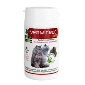 Vermicroc Chat - Antiparasitaire Naturel pour Chats en Boulettes Appétantes - 40 boulettes