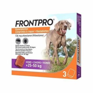 Frontpro XL pour Chiens de 25 à 50 kg : Une Protection Efficace Contre les Puces et les Tiques