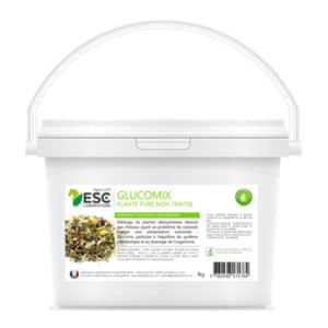 Esc Laboratoire Glucomix – Problème de poids cheval – Mélange de plantes - 1kg